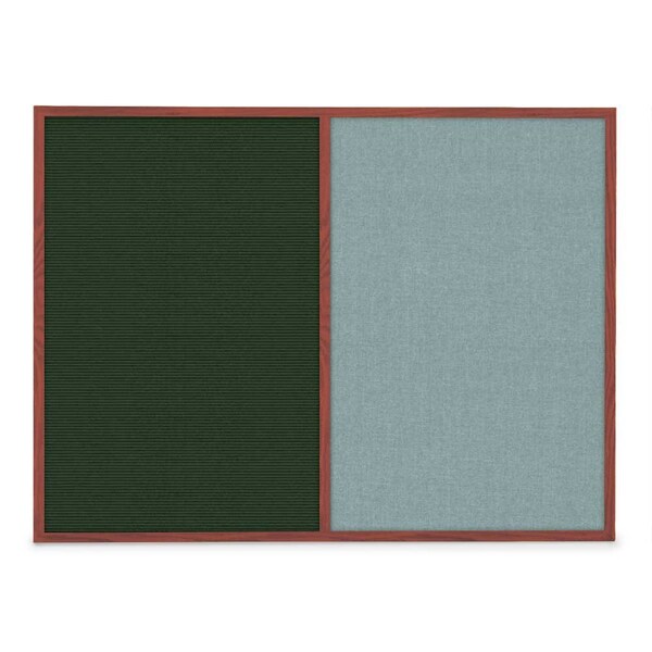 United Visual Products Sliding Door Indoor Enclosed Corkboard, 3 UV9000ACS-BRONZE-DBURGU - main